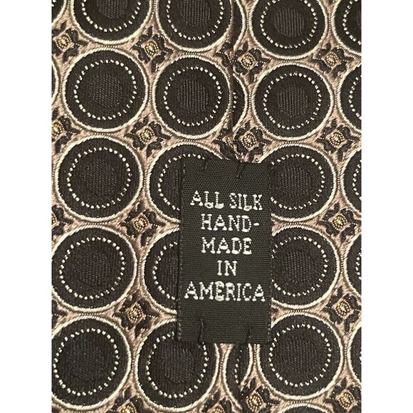Van Maur By J.z Richards Black Hand Made 100% Silk Men’s Neck Tie Made In Usa - Picture 9 of 11